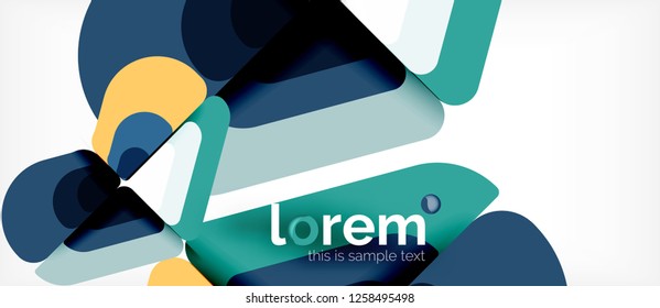 Abstract background - multicolored geometric shapes modern design. Trendy abstract layout template for business or technology presentation or web brochure cover, wallpaper. Vector illustration