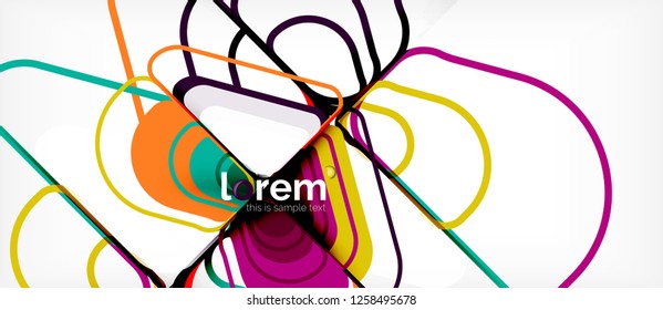 Abstract background - multicolored geometric shapes modern design. Trendy abstract layout template for business or technology presentation or web brochure cover, wallpaper. Vector illustration