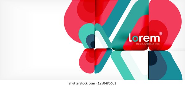 Abstract background - multicolored geometric shapes modern design. Trendy abstract layout template for business or technology presentation or web brochure cover, wallpaper. Vector illustration