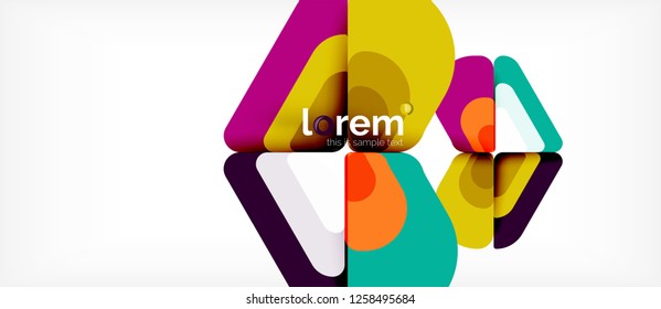 Abstract background - multicolored geometric shapes modern design. Trendy abstract layout template for business or technology presentation or web brochure cover, wallpaper. Vector illustration