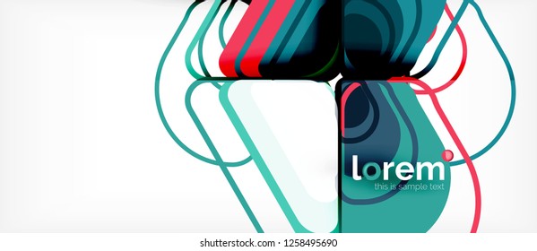 Abstract background - multicolored geometric shapes modern design. Trendy abstract layout template for business or technology presentation or web brochure cover, wallpaper. Vector illustration