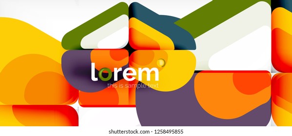 Abstract background - multicolored geometric shapes modern design. Trendy abstract layout template for business or technology presentation or web brochure cover, wallpaper. Vector illustration