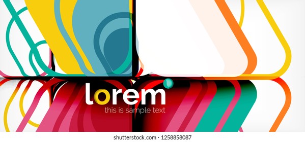 Abstract background - multicolored geometric shapes modern design. Trendy abstract layout template for business or technology presentation or web brochure cover, wallpaper. Vector illustration