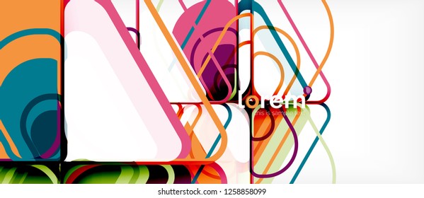 Abstract background - multicolored geometric shapes modern design. Trendy abstract layout template for business or technology presentation or web brochure cover, wallpaper. Vector illustration