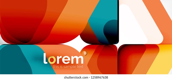 Abstract background - multicolored geometric shapes modern design. Trendy abstract layout template for business or technology presentation or web brochure cover, wallpaper. Vector illustration