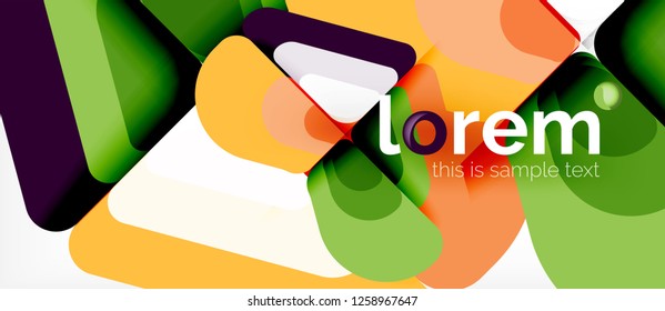 Abstract background - multicolored geometric shapes modern design. Trendy abstract layout template for business or technology presentation or web brochure cover, wallpaper. Vector illustration