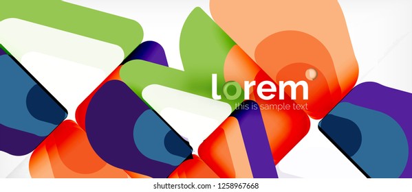 Abstract background - multicolored geometric shapes modern design. Trendy abstract layout template for business or technology presentation or web brochure cover, wallpaper. Vector illustration