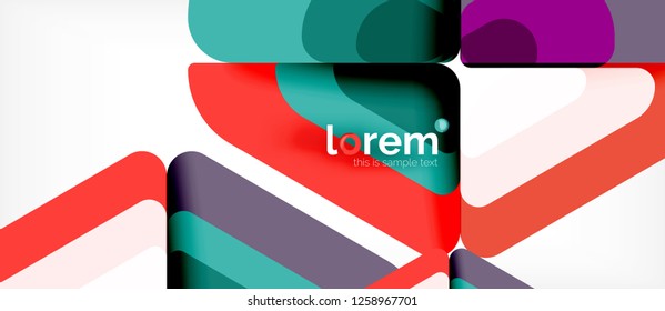 Abstract background - multicolored geometric shapes modern design. Trendy abstract layout template for business or technology presentation or web brochure cover, wallpaper. Vector illustration