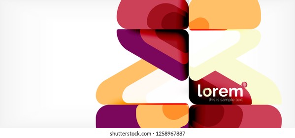 Abstract background - multicolored geometric shapes modern design. Trendy abstract layout template for business or technology presentation or web brochure cover, wallpaper. Vector illustration