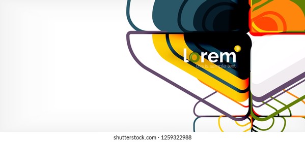 Abstract background - multicolored geometric shapes modern design. Trendy abstract layout template for business or technology presentation or web brochure cover, wallpaper. Vector illustration