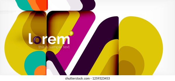 Abstract background - multicolored geometric shapes modern design. Trendy abstract layout template for business or technology presentation or web brochure cover, wallpaper. Vector illustration