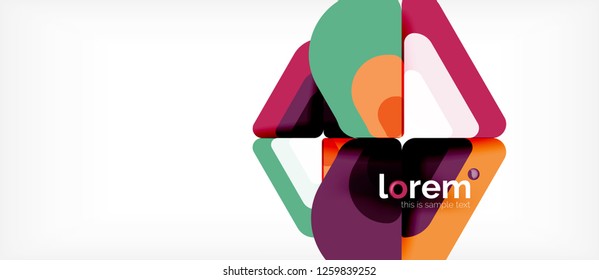 Abstract background - multicolored geometric shapes modern design. Trendy abstract layout template for business or technology presentation or web brochure cover, wallpaper. Vector illustration