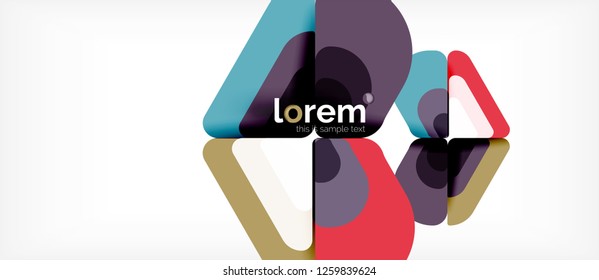 Abstract background - multicolored geometric shapes modern design. Trendy abstract layout template for business or technology presentation or web brochure cover, wallpaper. Vector illustration