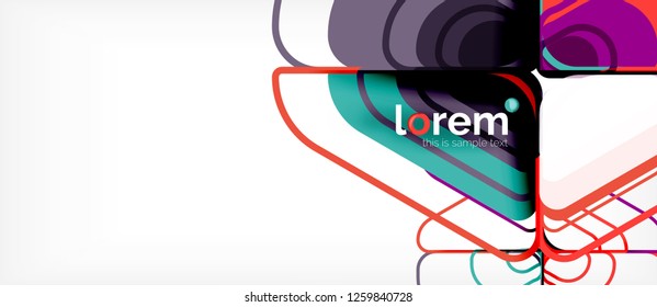 Abstract background - multicolored geometric shapes modern design. Trendy abstract layout template for business or technology presentation or web brochure cover, wallpaper. Vector illustration