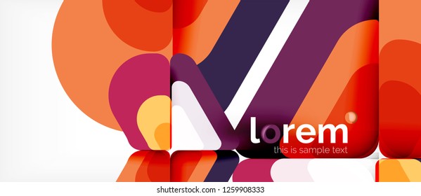 Abstract background - multicolored geometric shapes modern design. Trendy abstract layout template for business or technology presentation or web brochure cover, wallpaper. Vector illustration