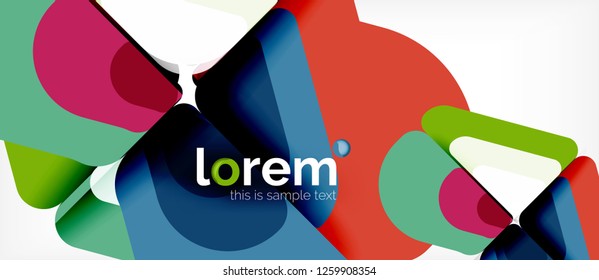Abstract background - multicolored geometric shapes modern design. Trendy abstract layout template for business or technology presentation or web brochure cover, wallpaper. Vector illustration