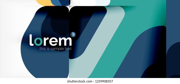 Abstract background - multicolored geometric shapes modern design. Trendy abstract layout template for business or technology presentation or web brochure cover, wallpaper. Vector illustration