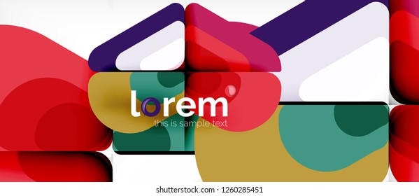 Abstract background - multicolored geometric shapes modern design. Trendy abstract layout template for business or technology presentation or web brochure cover, wallpaper. Vector illustration