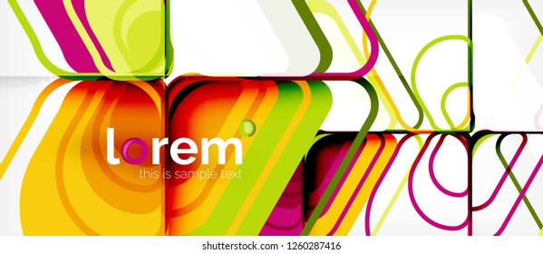 Abstract background - multicolored geometric shapes modern design. Trendy abstract layout template for business or technology presentation or web brochure cover, wallpaper. Vector illustration