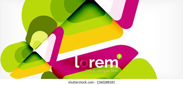 Abstract background - multicolored geometric shapes modern design. Trendy abstract layout template for business or technology presentation or web brochure cover, wallpaper. Vector illustration
