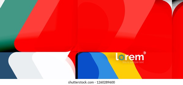 Abstract background - multicolored geometric shapes modern design. Trendy abstract layout template for business or technology presentation or web brochure cover, wallpaper. Vector illustration