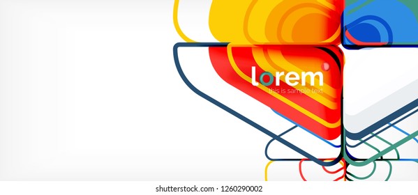 Abstract background - multicolored geometric shapes modern design. Trendy abstract layout template for business or technology presentation or web brochure cover, wallpaper. Vector illustration