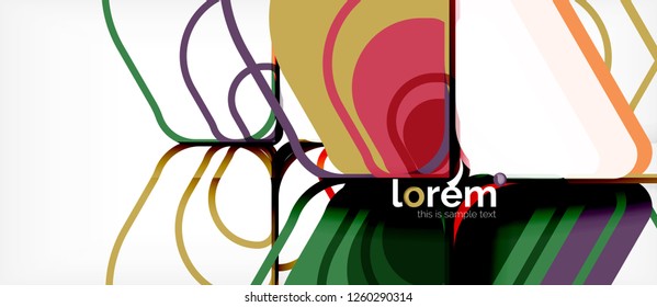 Abstract background - multicolored geometric shapes modern design. Trendy abstract layout template for business or technology presentation or web brochure cover, wallpaper. Vector illustration