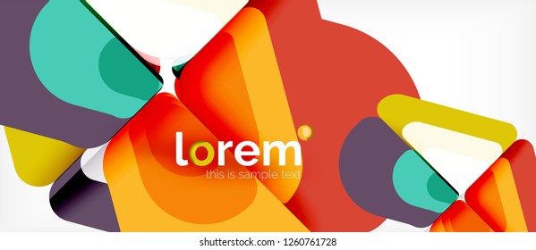 Abstract background - multicolored geometric shapes modern design. Trendy abstract layout template for business or technology presentation or web brochure cover, wallpaper. Vector illustration