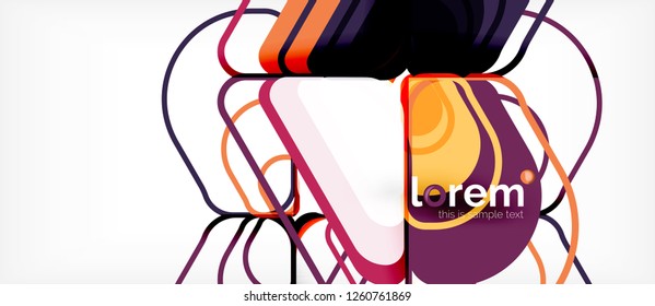 Abstract background - multicolored geometric shapes modern design. Trendy abstract layout template for business or technology presentation or web brochure cover, wallpaper. Vector illustration