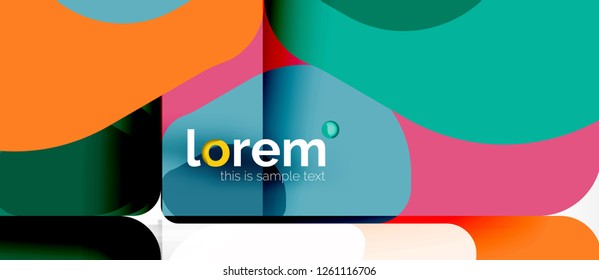 Abstract background - multicolored geometric shapes modern design. Trendy abstract layout template for business or technology presentation or web brochure cover, wallpaper. Vector illustration