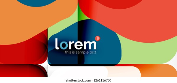 Abstract background - multicolored geometric shapes modern design. Trendy abstract layout template for business or technology presentation or web brochure cover, wallpaper. Vector illustration