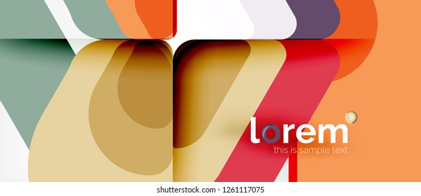 Abstract background - multicolored geometric shapes modern design. Trendy abstract layout template for business or technology presentation or web brochure cover, wallpaper. Vector illustration