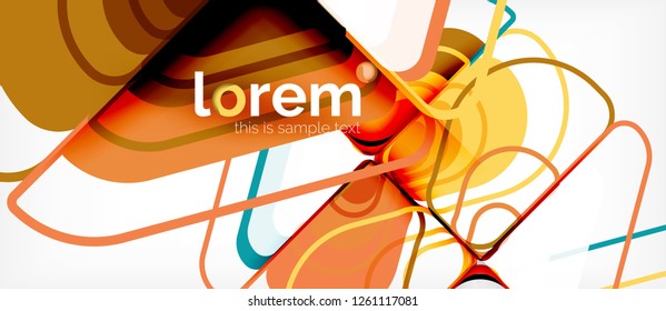 Abstract background - multicolored geometric shapes modern design. Trendy abstract layout template for business or technology presentation or web brochure cover, wallpaper. Vector illustration