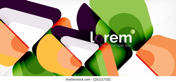 Abstract background - multicolored geometric shapes modern design. Trendy abstract layout template for business or technology presentation or web brochure cover, wallpaper. Vector illustration