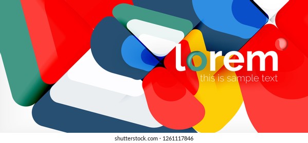 Abstract background - multicolored geometric shapes modern design. Trendy abstract layout template for business or technology presentation or web brochure cover, wallpaper. Vector illustration