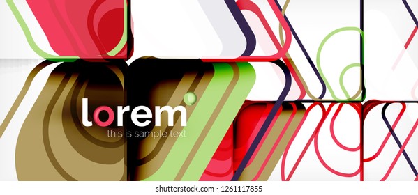 Abstract background - multicolored geometric shapes modern design. Trendy abstract layout template for business or technology presentation or web brochure cover, wallpaper. Vector illustration