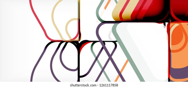 Abstract background - multicolored geometric shapes modern design. Trendy abstract layout template for business or technology presentation or web brochure cover, wallpaper. Vector illustration