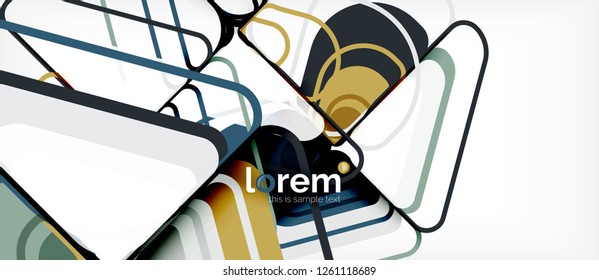 Abstract background - multicolored geometric shapes modern design. Trendy abstract layout template for business or technology presentation or web brochure cover, wallpaper. Vector illustration