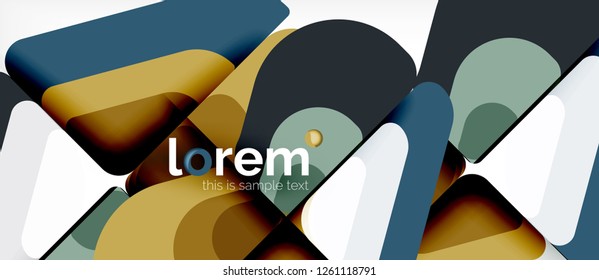 Abstract background - multicolored geometric shapes modern design. Trendy abstract layout template for business or technology presentation or web brochure cover, wallpaper. Vector illustration