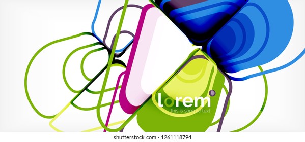 Abstract background - multicolored geometric shapes modern design. Trendy abstract layout template for business or technology presentation or web brochure cover, wallpaper. Vector illustration