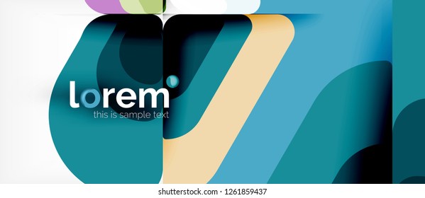 Abstract background - multicolored geometric shapes modern design. Trendy abstract layout template for business or technology presentation or web brochure cover, wallpaper. Vector illustration