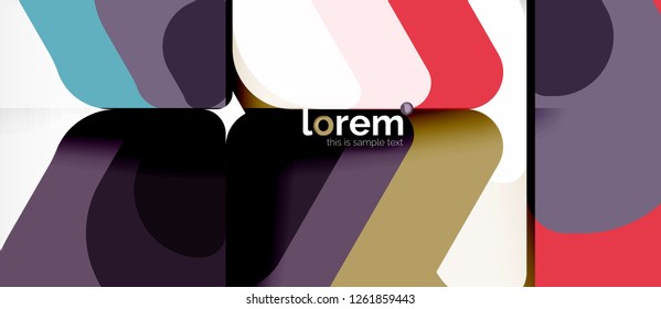Abstract background - multicolored geometric shapes modern design. Trendy abstract layout template for business or technology presentation or web brochure cover, wallpaper. Vector illustration