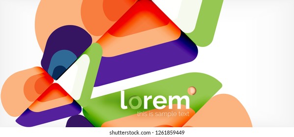 Abstract background - multicolored geometric shapes modern design. Trendy abstract layout template for business or technology presentation or web brochure cover, wallpaper. Vector illustration