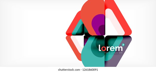 Abstract background - multicolored geometric shapes modern design. Trendy abstract layout template for business or technology presentation or web brochure cover, wallpaper. Vector illustration