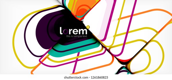 Abstract background - multicolored geometric shapes modern design. Trendy abstract layout template for business or technology presentation or web brochure cover, wallpaper. Vector illustration