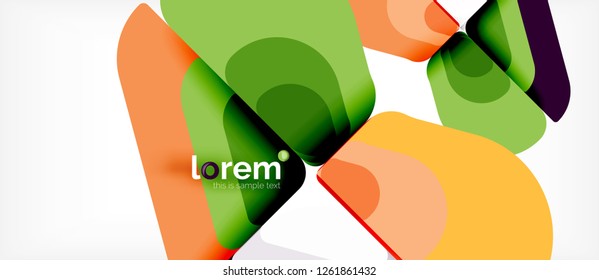 Abstract background - multicolored geometric shapes modern design. Trendy abstract layout template for business or technology presentation or web brochure cover, wallpaper. Vector illustration