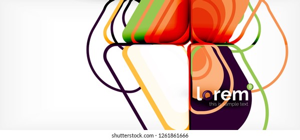 Abstract background - multicolored geometric shapes modern design. Trendy abstract layout template for business or technology presentation or web brochure cover, wallpaper. Vector illustration