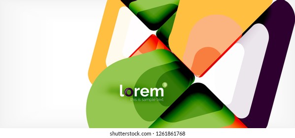 Abstract background - multicolored geometric shapes modern design. Trendy abstract layout template for business or technology presentation or web brochure cover, wallpaper. Vector illustration