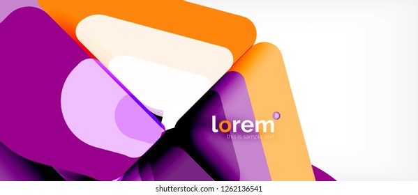 Abstract background - multicolored geometric shapes modern design. Trendy abstract layout template for business or technology presentation or web brochure cover, wallpaper. Vector illustration