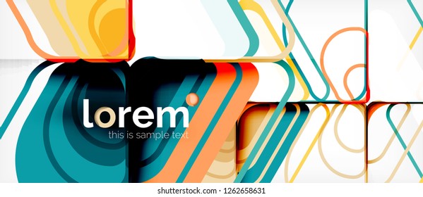 Abstract background - multicolored geometric shapes modern design. Trendy abstract layout template for business or technology presentation or web brochure cover, wallpaper. Vector illustration